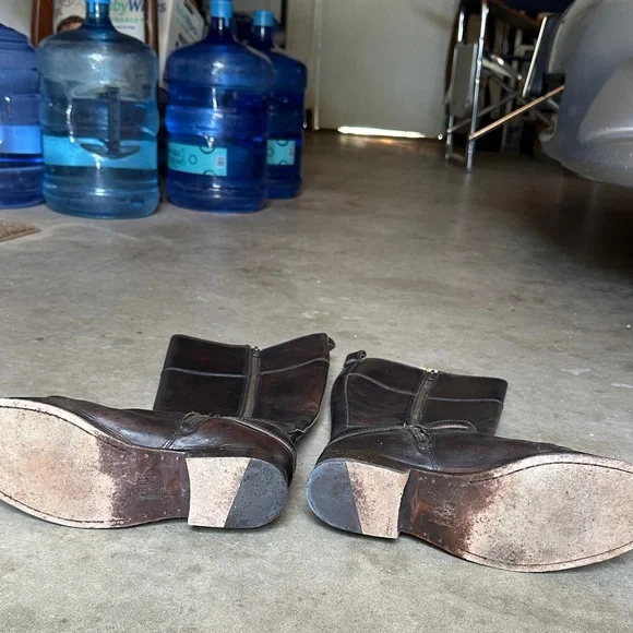 Frye Dark Brown Leather Riding Boots - Picture 3 of 12